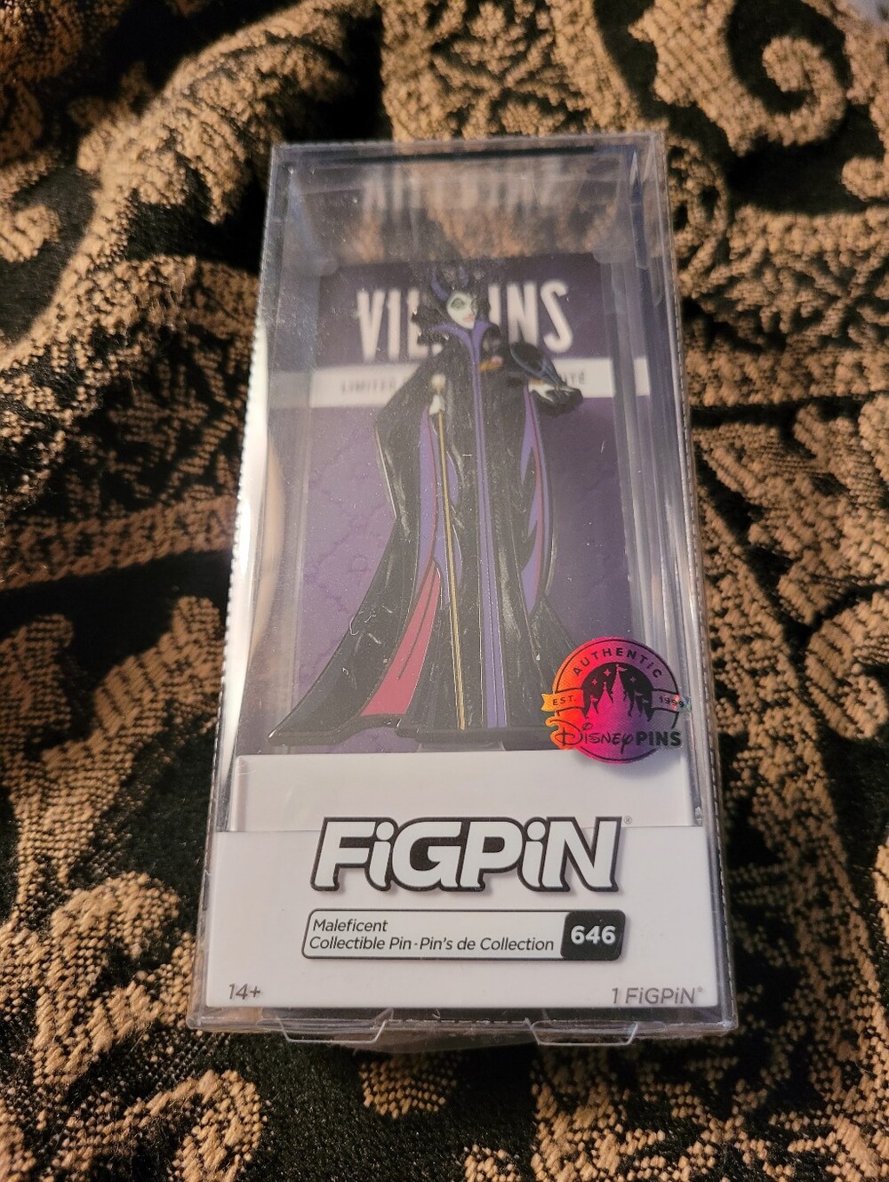 Rare Maleficent Disney Figpin enamel pin wicked queen villain Sleeping Beauty